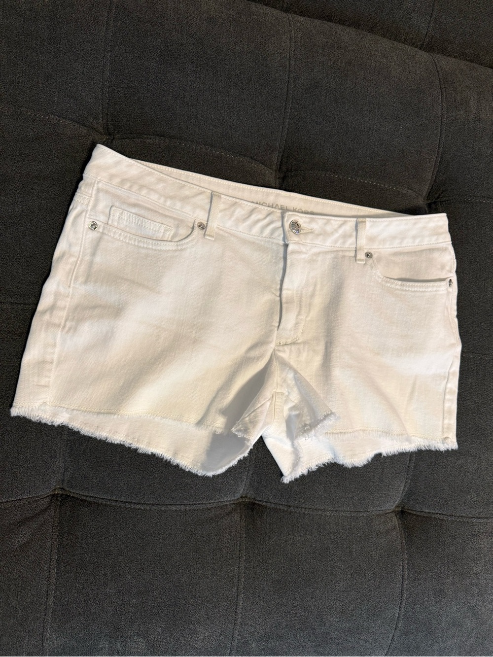 Michael Kors White Denim Cutoff Shorts Size 6